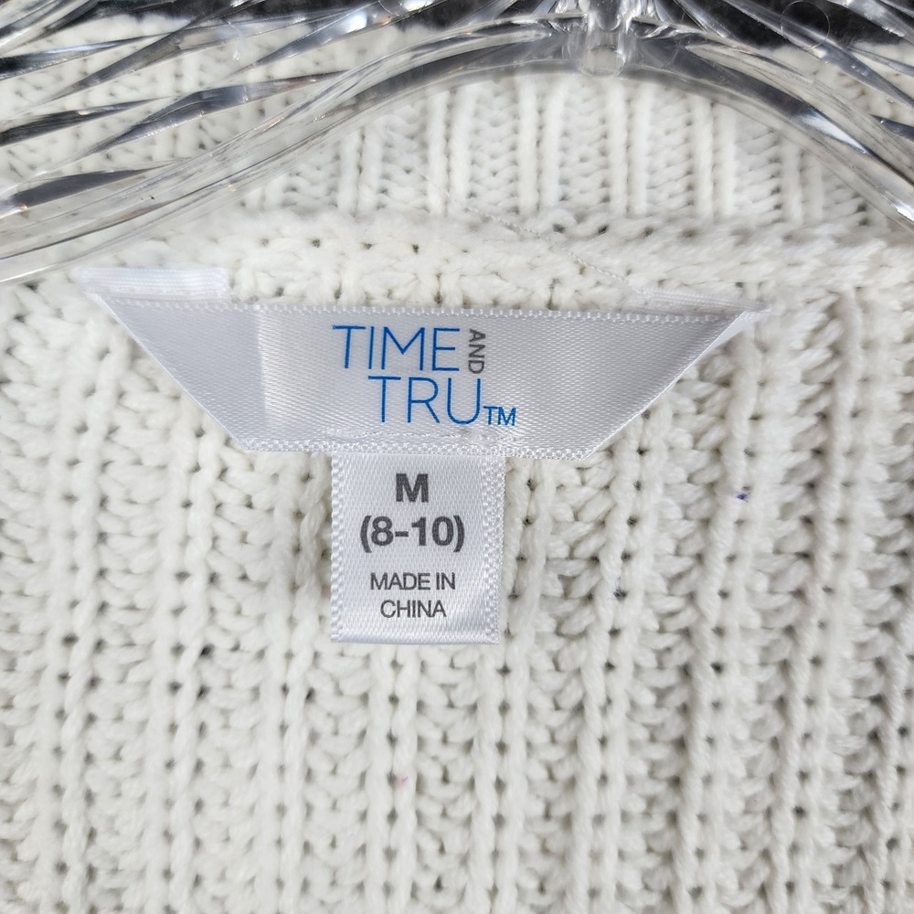 Time and Tru Sweater Womens M Multi Colorblock Chevron Shaker Knit NWT - Picture 5 of 7